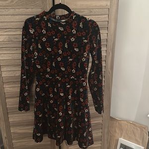 Topshop velvet blue dress